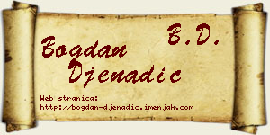 Bogdan Đenadić vizit kartica